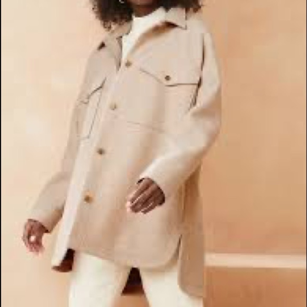 BR Cream Shirt Jacket